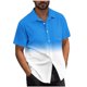 thumbnail image 1 of Mens Casual Manga Corta Botón Abajo Camisas Turndown Cuello Blusa de Impresión, Poliéster Ligero Top de la Moda para el Verano Al Aire Libre Y el Uso Diario, 1 of 6