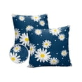 thumbnail image 2 of Outdoor Throw Pillow Cover Rustic Daisy Farmhouse Blue Back Waterproof Cushion Covers 2 Pack Watercolor Wave Point Pillow Cases Home Decoration for Patio Garden Couch Sofa, 2 of 7