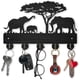 thumbnail image 1 of Llavero de pared con forma de elefante, 11,8 x 8 pulgadas, organizador de llaves de madera con forma de elefante, 5 ganchos de aleación, decorativo, para regalo, 1 of 9