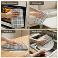 thumbnail image 6 of 2 Pcs Funny Kitchen Towels,Gray White Plaid Checkered Pattern Microfiber Dish Towels,Kitchen Tea Towels,Kitchen Towel Set (18" X 26"), 6 of 7
