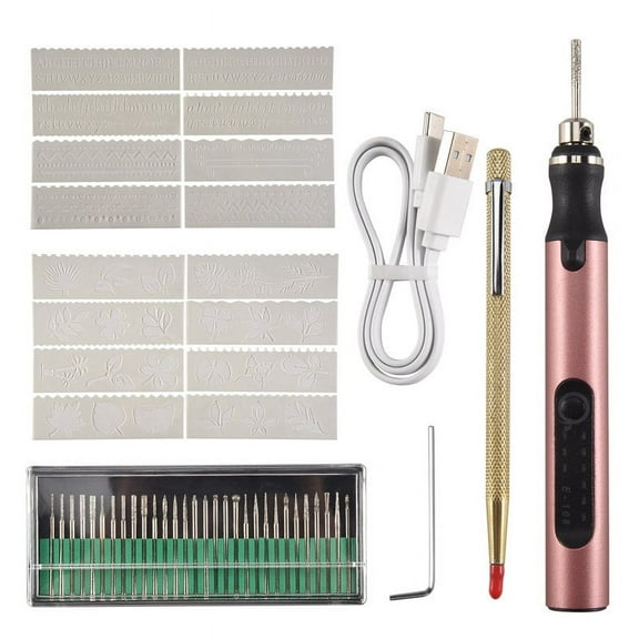 Rechargeable Cordless Mini Engraver Pen DIY Engraving Tool Kit for Metal Glass Ceramic Plastic Wood Jewelry Stencils A