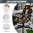 thumbnail image 3 of HELLHERO Cow Daisy Print Office Chair Cover with Armrest Covers, Easy to Clean Computer Chair Seat Protector, Soft Office Cushion Backrest Cover for Rotating Chairs, 3 of 6