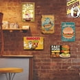 thumbnail image 5 of Letreros de hojalata de metal con hamburguesas frescas de Hot Dog, carteles vintage de barbacoa, decoración de pared para el hogar, cocina, pintura de placa de hierro, placas de tienda de comida rápid, 5 of 5