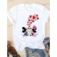 thumbnail image 1 of Disney Print Lovely Trend 90s Clothing Mickey Mouse Tee Shirt Casual Fashion Women Cartoon Graphic Short Sleeve T-shirtsXXL Gao Jinjia LED, 1 of 2