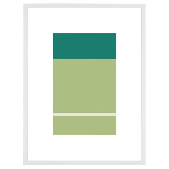 SAFAVIEH Mornings In March 18 in. x 24 in. Framed Wall Art, Spring Green/Blue Green