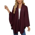 thumbnail image 6 of Autumn Women's Elegant Shawl Wraps Soft Open Front Poncho Sweater, Shawl Wraps for Women, Elegant Shawls and Wrapss, 6 of 7