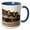 Blue/White, variant on 3drose, William Shakespeares Birthplace-stratford Upon Avon- England, 11oz Two-tone Blue Mug