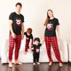 thumbnail image 1 of 2023 New Christmas Mom Dad Kids Matching Pajamas Set Baby Romper Cartoon Elk Pattern Short Sleeve Sleepwear Xmas Family Look Pjs, 1 of 3
