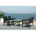 thumbnail image 3 of Safavieh Carson Outdoor Contemporary 4 Piece Living Set with Cushion, 3 of 12