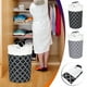 thumbnail image 1 of Cesta de ropa plegable de tela con estructura metálica y asas reforzadas para guardar y organizar la ropa de baño, 1 of 5