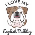 thumbnail image 3 of CafePress - I Love My English Bulldog White T Shirt - Men's Classic Cotton T-Shirts, 3 of 3