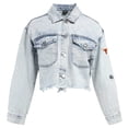 thumbnail image 2 of Women's Hype and Vice Denim Texas Longhorns Lightwash Full-Button Jean Jacket, 2 of 3
