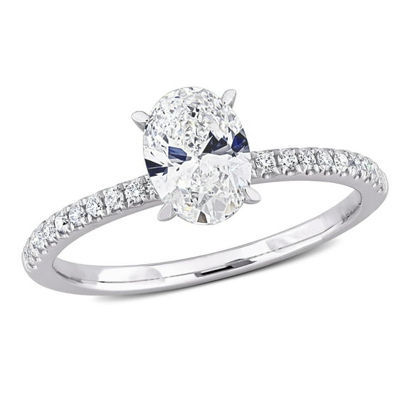 Created Forever Women's 1 1/6ct TW Lab Grown Diamond 14k White Gold Solitaire Engagement Ring