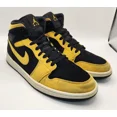 thumbnail image 2 of Ni - ke Ni - ke Air Jordan 1 Retro Mid Iconic Reverse Black Yellow Men's 9.5, 2 of 5