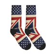 thumbnail image 4 of Women's Men's America British Flag Colorful Novelty Pattern Crew Athletic Socks, 4 of 7