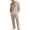 Khaki&11^0612R, variant on Linen 2 Piece Sets for Men Long Sleeve Hoodies Button Up Shirts and Beach Pants Relaxed Fit Vacation Casual Men's Lounge Wear Sets White XXL