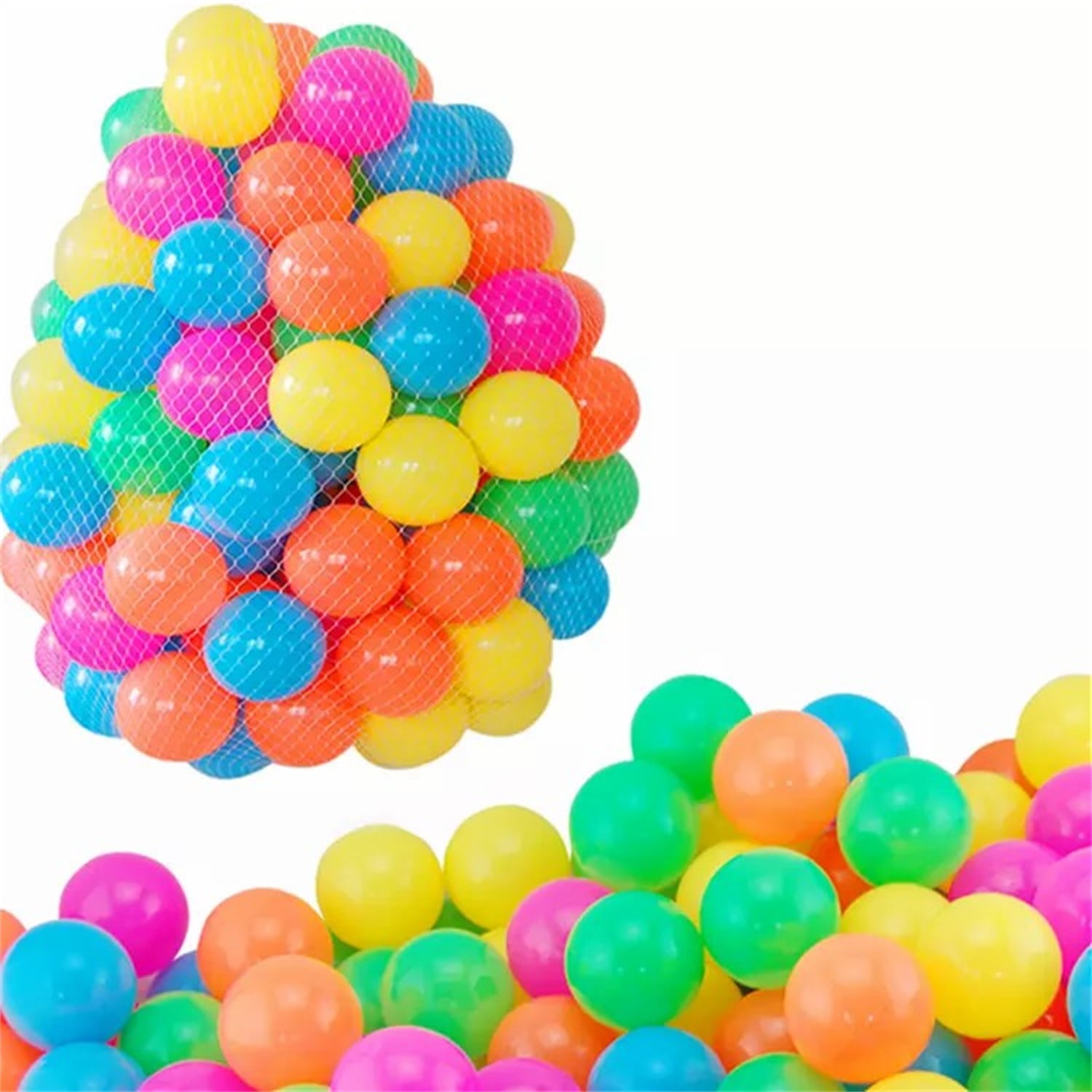 100 Pack Pit Balls for Kids, Plastic Play Ball Refill Balls, Phthalate