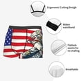 thumbnail image 3 of Pofeuu American Astronaut Runs Forward Print Men’s Boxer Briefs, Moisture-Wicking Underwear, Regular,Trunk-Small, 3 of 5