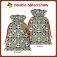 thumbnail image 2 of Pofeuu Panda With Crown And Stars Print Burlap Bags with Drawstrings Drawstring Gift Bags Pouch Bag for Thankgiving Birthday Party Gift Wrapping Treats and Party Favors-Small, 2 of 9