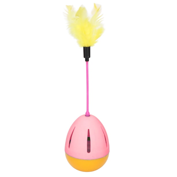 Juguetes interactivos para gatos, juguete de plumas para gatos, plumas brillantes y campana, juguetes para gatos, rendimiento confiable