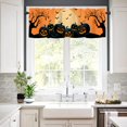 thumbnail image 6 of Halloween Fall Kitchen Decor Curtains, Pumpkins/Bats/Dryad Printed Short Tier Curtains for Kitchen Cafe Small Half Window Curtains for Bathroom, 54 X 18 Inch, 6 of 6