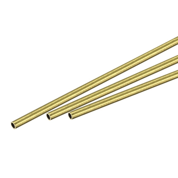 Unique Bargains 1.6mm OD 0.25mm Wall Thickness 300mm Length Brass Tube 3 Pack