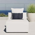 thumbnail image 2 of Sofa Middle Chair, Fabric, White, Modern Contemporary Urban Design, Outdoor Patio Balcony Cafe Bistro Garden Furniture Hotel Hospitality, 2 of 7