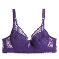 thumbnail image 3 of CHUOU Womens Lace Gathered Bra Straps Cup Underwear (no Underwire), 3 of 4