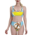 thumbnail image 2 of Picia Dog Takes a Bath in the Bathtub Women's High Waisted Bikini Scoop Neck Swimsuit Two Pieces Bathing Suit-Large, 2 of 8