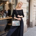 thumbnail image 5 of FORMRS Women Crossbody Purse with Chain Strap Vegan Leather Shoulder Handbag, Blue Shimmering Pattern, 5 of 7