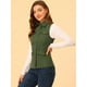 thumbnail image 4 of Allegra K Chaqueta con cremallera y bolsillos sin mangas Anorak Utility Chaleco para mujer Verde S, 4 of 6