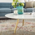 thumbnail image 2 of Modway Lippa 40" Round Wood Top Coffee Table with Tripod Base in Gold/White, 2 of 3