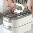 thumbnail image 5 of Binwennn "Double Layer Functional Food Container | Insulated Lunch For Adults And Kids | Leak Proof Portable Meal Prep Large Food Storage Container Pantry Containers Coffee Storage Airtight Canister, 5 of 5