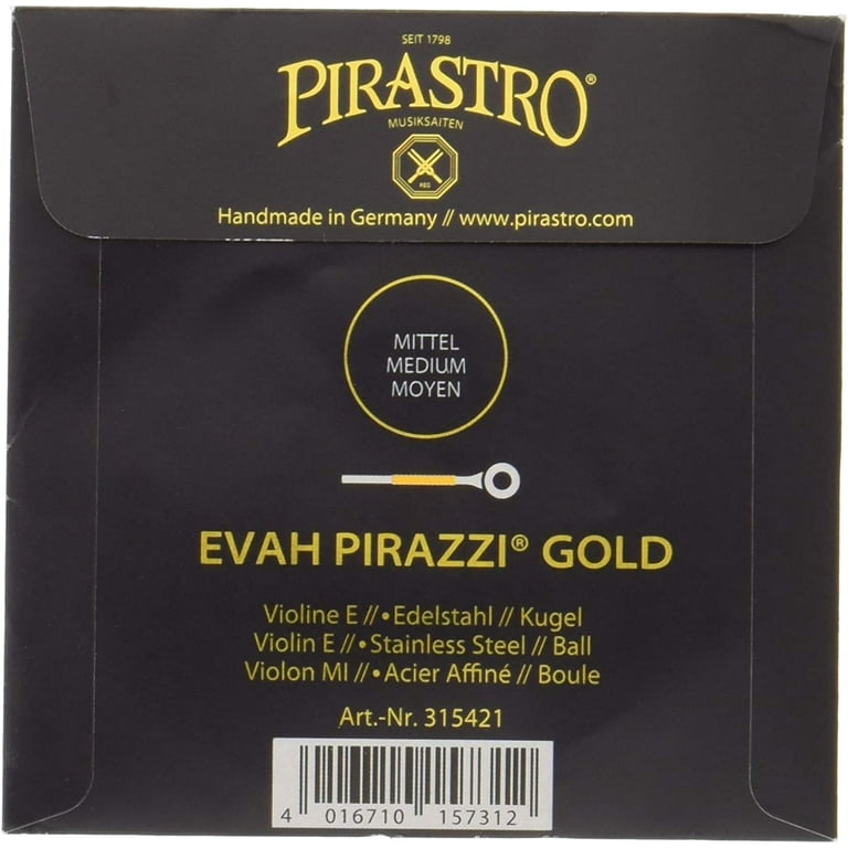 PIRASTRO EVAH PIRAZZI GOLD バイオリン弦 4セット Pirastro Evah Pirazzi Gold Violin E String 4/4 Medium