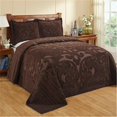thumbnail image 1 of Ashton Couvre-Lit en Coton, Chocolat - Taille Simple, 1 of 1