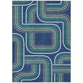 thumbnail image 1 of Addison Rugs Chantille Indoor/Outdoor Transitional Geometric Navy Machine Washable Rectangle Rug, 9' x 12', 1 of 7
