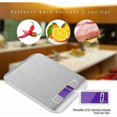 thumbnail image 3 of LCD Display Digital Scale for Stainless Steel Kitchen, 5kg / 11lbs Multifunctional Food Balance, Silver, 3 of 5