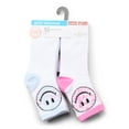 thumbnail image 2 of Wonder Nation Girls Mid-Crew Smiley Socks, 10-Pack, Sizes S-L, 2 of 14