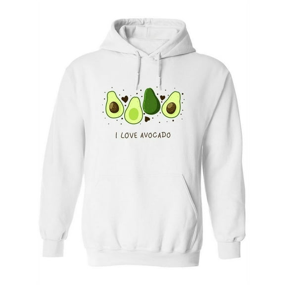 I Love Avocado Hoodie Women -Image by Shutterstock, Female x-Large