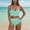 Light Blue, variant on YHAJDS Womens Swimwear Solid Color Padded Bandage 2 Piece Swimsuit With Adjustable Side