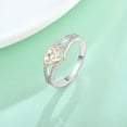 thumbnail image 5 of FJ Promise Ring for Her 925 Sterling Silver Double Heart Ring Engagement Anniversary Wedding Eternity Ring for Women Size 10, 5 of 6