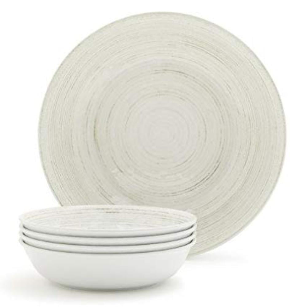 Driftwood Melamine Pasta Bowls, Set of 5, Driftwoodinspired hues and