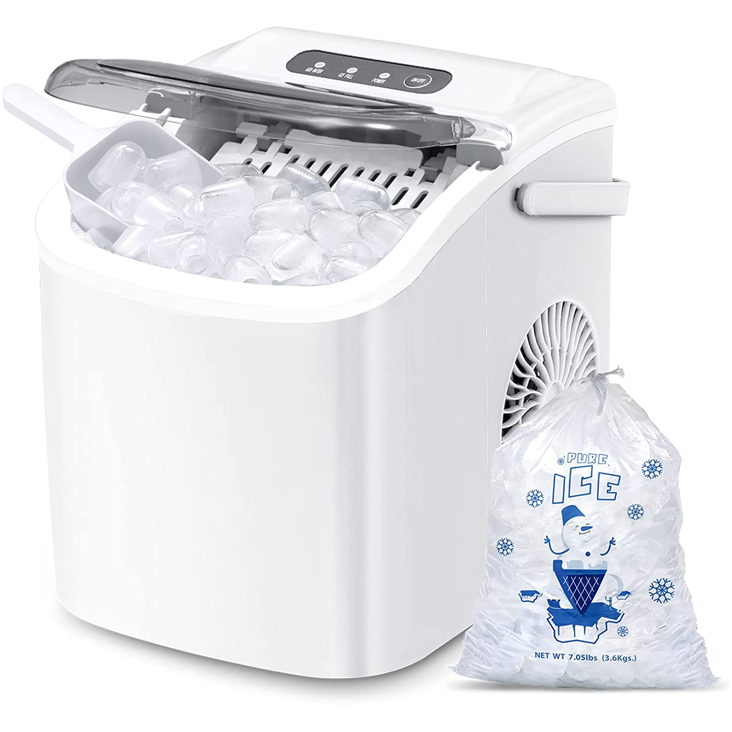 Ice Makers Countertop,Protable Ice Maker Machine with Handle,Self
