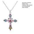 thumbnail image 7 of Hyasfey Pendant Necklace Geometric Rhinestone Pendant Europe And America Personality Decoration Colorful Women Heart Cross Necklace Jewelry Accessory, 7 of 7