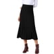 thumbnail image 1 of Faldas midi de punto de cintura alta en línea A vintage casual para mujer S negras, 1 of 5