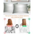 thumbnail image 3 of Grey Green Orange Ombre Pillow Cases Queen Size Set of 2, Smooth Satin Pillowcase for Hair and Skin, Modern Gradient Abstract Art Decorative Cooling Bed Pillow Covers with Zipper, 20x30 Inches, 3 of 5