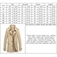 thumbnail image 4 of Cloudstyle Men's Slim Notched Collar Single Breasted Cotton Jacket Office Trench Coat, 4 of 5