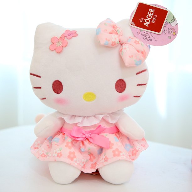 Nuevo lindo 4 estilos 25 cm vestido de flores Sanrios peluche My Melodies Kuromis Hello Kitties peluche para niños Sanrios muñeco de peluche