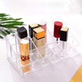 thumbnail image 5 of Soporte para lápiz labial, organizador de brillo de labios de 18 espacios, 3 filas, varios niveles, soporte para maquillaje y exhibición de almacenamiento de cosméticos, 5 of 5