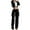 Black, variant on Womens Tracksuit Sets Sexy Cropped Zip Up Jacket Matching Wide Leg Cargo Pants Jogging Sweatsuits 2 Piece Outfits